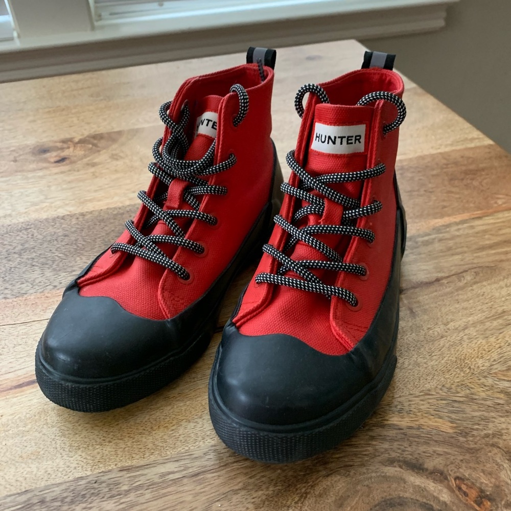 Hunter lace up rain boots